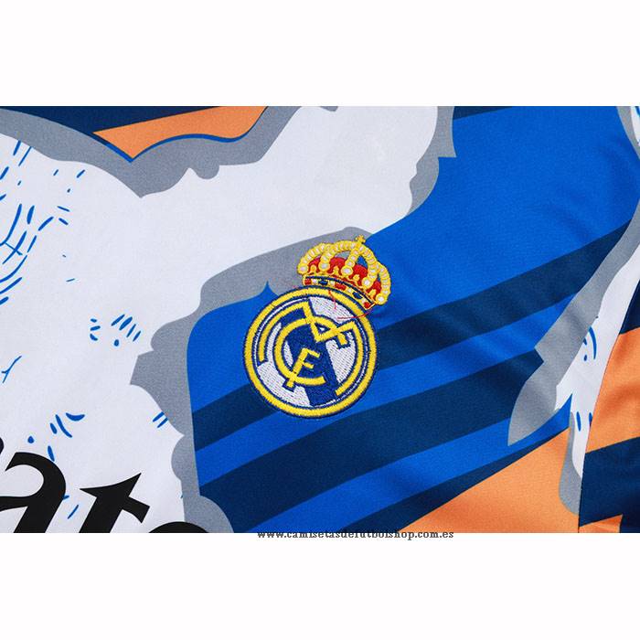 Chandal del Real Madrid 25-26 Manga Corta Azul - Pantalon Corto Blanco
